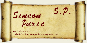 Simeon Purić vizit kartica